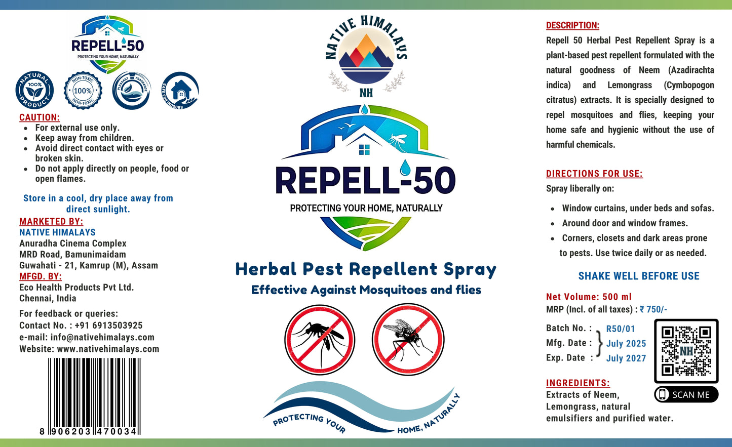 Repell-50 Herbal Repellent Spray