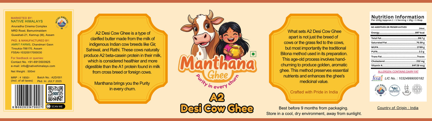 Manthana A2 Desi Cow Ghee